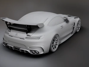 Mercedes-Benz GT R - Silver Variant 3D Model