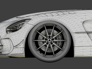 Mercedes-Benz GT R - Silver Variant 3D Model
