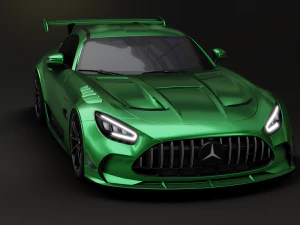 Mercedes-Benz GT R - Silver Variant 3D Model