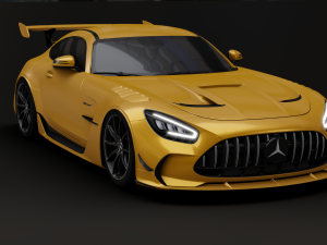 Mercedes-Benz GT R - Yellow Variant 3D मॉडल