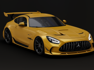 Mercedes-Benz GT R - Yellow Variant 3D मॉडल