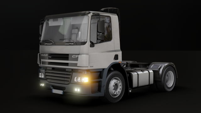 DAF CF 75 4x2 26 TONNE Truck - Animated 3D Model .c4d .max .obj .3ds .fbx .stl .blend 