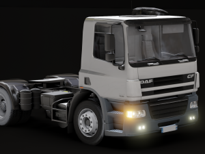 DAF CF 75 4x2 26 TONNE Truck - Animated 3D Model