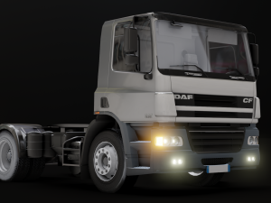 DAF CF 75 4x2 26 TONNE Truck - Animated 3D Model