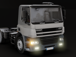 DAF CF 75 4x2 26 TONNE Truck - Animated 3D Model