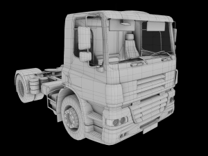 DAF CF 75 4x2 26 TONNE Truck - Animated 3D Model
