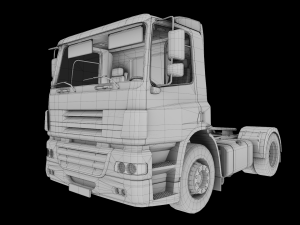 DAF CF 75 4x2 26 TONNE Truck - Animated 3D Model