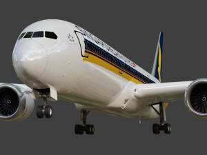 Boeing 787-9 Singapore Airlines - Animated and Rigged Model 3D