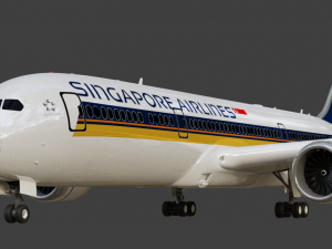 Boeing 787-9 Singapore Airlines - Animated and Rigged 3D Model