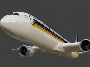 Boeing 787-9 Singapore Airlines - Animated and Rigged 3D Model