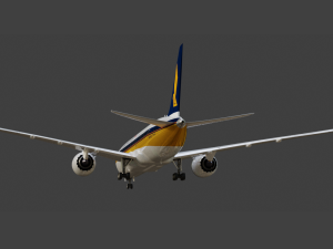 Boeing 787-9 Singapore Airlines - Animated and Rigged 3D Model