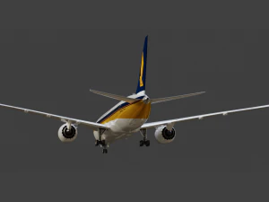 Boeing 787-9 Singapore Airlines - Animated and Rigged 3D Model