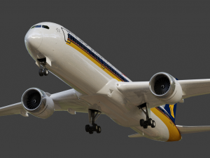 Boeing 787-9 Singapore Airlines - Animated and Rigged 3D Model