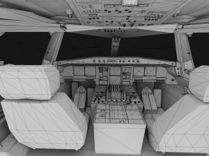 AIRBUS A380 with Interiors 3D Model