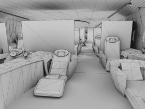 AIRBUS A380 with Interiors 3D Model