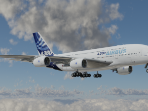 AIRBUS A380 with Interiors 3D 模型
