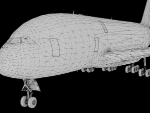 AIRBUS A380 with Interiors 3D Model