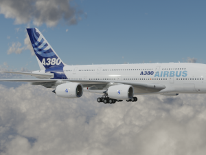 AIRBUS A380 with Interiors 3D 模型