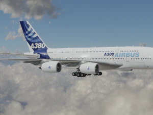 AIRBUS A380 with Interiors 3D Model