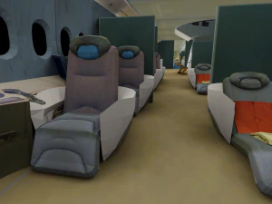 AIRBUS A380 with Interiors 3D Model