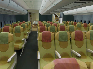 AIRBUS A380 with Interiors 3D Model