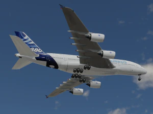 AIRBUS A380 with Interiors 3D Model