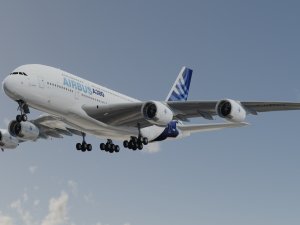 AIRBUS A380 with Interiors 3D 模型