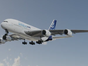 AIRBUS A380 with Interiors 3D Model