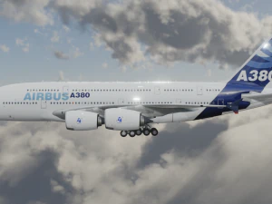 AIRBUS A380 with Interiors 3D Model