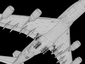 AIRBUS A380 with Interiors 3D Model