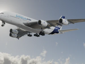AIRBUS A380 with Interiors 3D Model