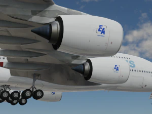 AIRBUS A380 with Interiors 3D Model