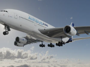 AIRBUS A380 with Interiors 3D Model