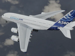AIRBUS A380 with Interiors 3D Model