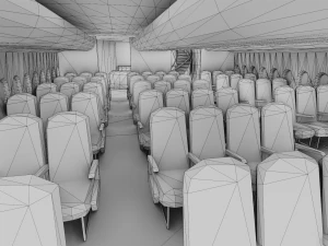 AIRBUS A380 with Interiors 3D Model