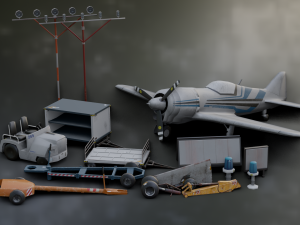 Airfield Set Pack 3D 模型