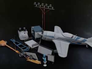 Airfield Set Pack 3D Model
