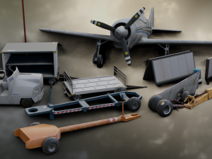 Airfield Set Pack 3D Model