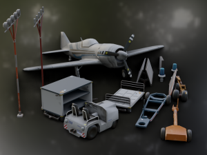Airfield Set Pack 3D Model