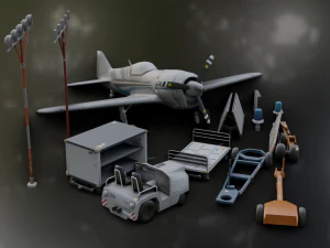 Airfield Set Pack 3D Model