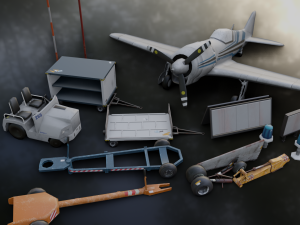 Airfield Set Pack 3D Model