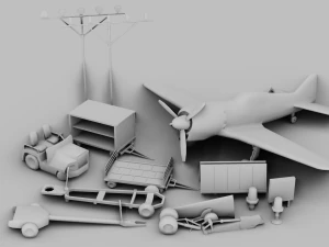 Airfield Set Pack 3D Model