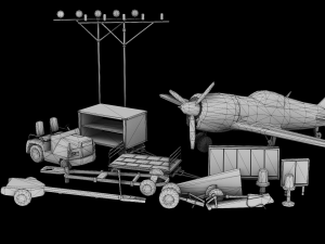 Airfield Set Pack 3D Model