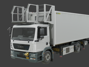 Airport Catering Truck - Animated 3D Model