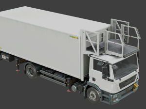 Airport Catering Truck - Animated 3D Model