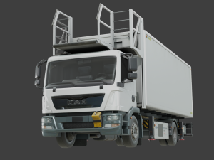 Airport Catering Truck - Animated 3D Model