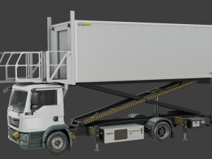 Airport Catering Truck - Animated 3D Model