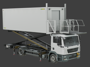 Airport Catering Truck - Animated 3D Model