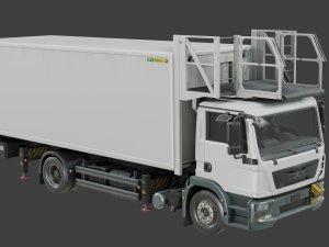 Airport Catering Truck - Animated 3D Model
