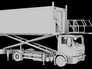 Airport Catering Truck - Animated 3D Model